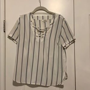 Storee black and white striped blouse